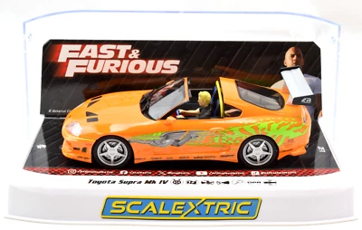 Scalextric Fast & Furious Toyota Supra Mk IV DPR W/ Lights 1/32 Slot Car C4591 - Image 1 of 3