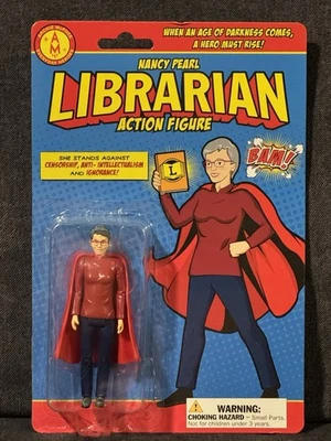Nancy Pearl Librarian 4" Action Figure Doll Accoutrements 2017 Every Day Heroes - Image 1 of 4