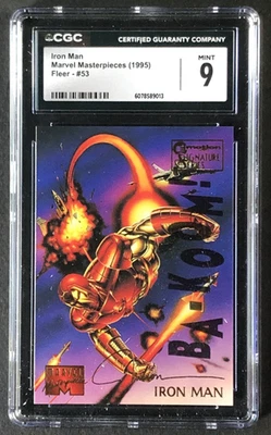 📢 1995 CGC 9.0 Marvel Masterpieces "Iron Man" #53, Gold Foil Signature ⭐️ - Image 1 of 2