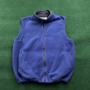 Vintage Kelly Sport Vest Mens M Blue Fleece 90S Polartec Climbing Hiking Canada - Picture 1 of 8