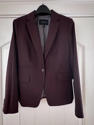 Banana Republic Maroon Burgundy One-button Lined Blazer size 4 - Image 1 of 3