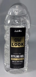 Just4u Wet Look Styling Gel 20oz-Hold Level 10-All Hair Types-Condition/Restores - Picture 1 of 12