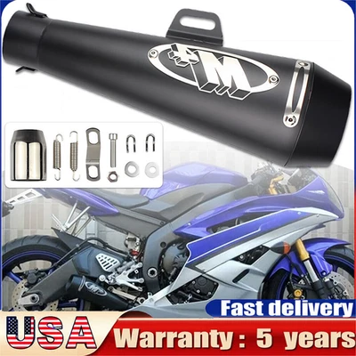 For GSXR750 Suzuki GSXR600 GSX-R600 2011-21 M4 GP Slip On Exhaust Black Muffler - Image 1 of 4