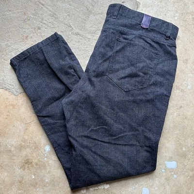 Pantalones Robert Graham Slim Jim Pierna Recta Tela Italiana Gris Cuadros Hombre’s 38x29 Foto 1 de 4