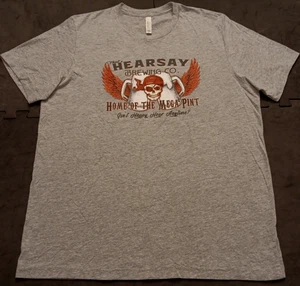 Camiseta XL Hearsay Brewing Co Home Of The Mega Pint Gráfico Colección Cerveza - Imagen 1 de 6
