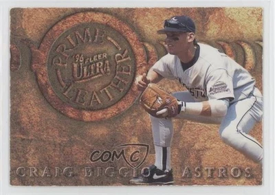 1996 Fleer Ultra Prime Leather Craig Biggio #12 HOF - Image 1 of 2