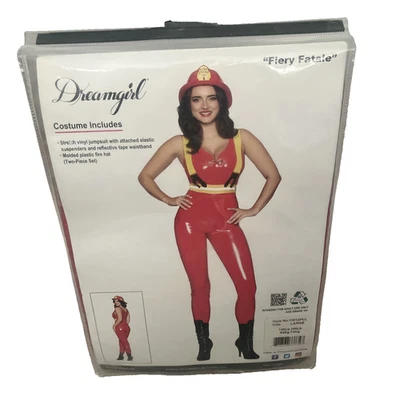 Dreamgirl Firefighter Sexy Womens Large Costume Fiery Fatale Dress Up 2 Pc - Image 1 of 4