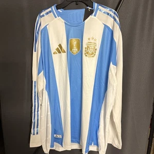 Adidas Argentina Soccer Home 24/25 Authentic Long Sleeve Jersey IP8383 Large - Picture 1 of 2