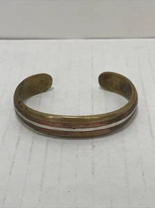 Copper & Brass Five Band Cuff Bracelet Sausalito Craftworks - Picture 1 of 7