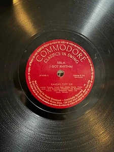 78 rpm Kansas City Six Commodore 555 in V+E- (Lester Young) - Picture 1 of 2