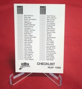 Checkliste 1 1999 Fleer BRILLIANTS Baseballkarte NEUWERTIG - Bild 1 von 1