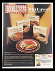 1985 Le Menu Dinners Circular Coupon Advertisement