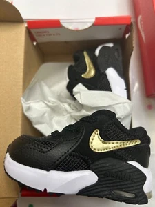 Nike Toddlers Unsex Nike AIr Max Excee Black & Gold Sneakers Size 3 MSRP 55.00 - Picture 1 of 3