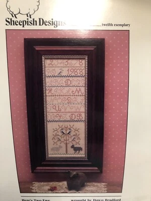 NEW Sheepish Designs Cross Stitch Chart/Pattern “Here’s Two Ewe” - Image 1 of 2