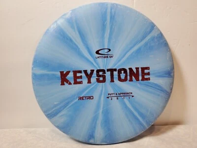 Latitude 64 Putt & Approach RETRO BURST KEYSTONE Golf Disc 171 grams Blue - Изображение 1 из 4