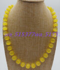 18'' Long 8Mm 10Mm Yellow Mexican Opal Gemstone Beads Necklace Aaa