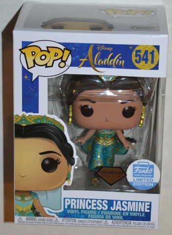 Funko POP Shop Exclusive Aladdin Princess Jasmine Diamond Coll Glitter 541 NEW Cover