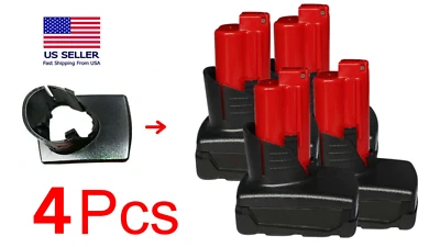 *US SELLER* (4x) Milwaukee M12 Battery Plastic Case Top Shell