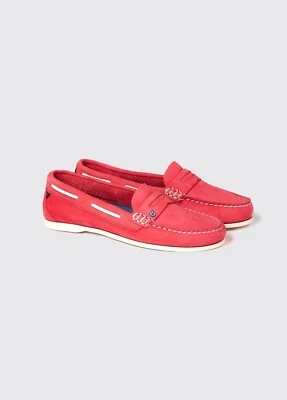 DUBARRY of Ireland Coral/Navy Leather Luxury Loafer Deck Boat Shoes SZ 37 / 6.5 - Image 1 of 4