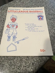 Vintage 1971 Florida Little League State Turnier Souvenir Programm - Bild 1 von 7
