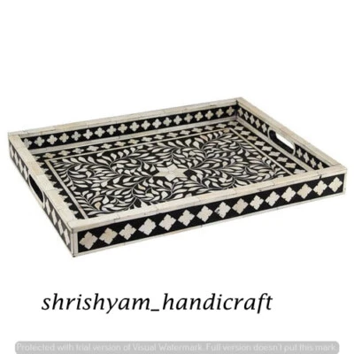 Handcrafted Breakfast tray Handmade Bone Inlay Decorative trays, Cocktail trays - Image 1 of 4