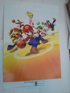 Mario Sports Mix Poster Wii Luigi Bowser Peach Waluigi Wario Diddy Kong Yoshi - Picture 1 of 2