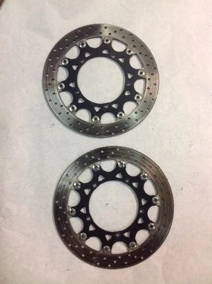 04-06 YAMAHA YZF R1 OEM RECTO DELANTERO IZQUIERDO DERECHO FRENO ROTORES DISCOS Foto 1 de 4