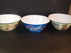 Set of 3 Kellogg's Frosted Flakes Rice Krispies Cereal Bowls Olympics Tony Tiger - Picture 1 of 12