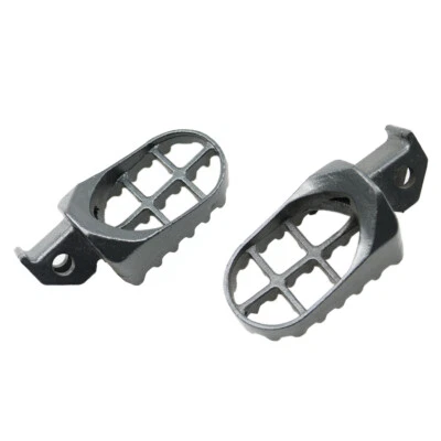 Grey Dirt Bike Sports Steel Foot Pegs For Suzuki RM85/85L DR-Z125/125L 2003-2006 - Image 1 of 4