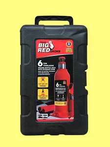 BIG RED T90613 6 Ton Welded Bottle Jack with Storage Case #4173 AMZ36 - Picture 1 of 4