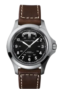 Reloj para hombre Hamilton Khaki Field King automático esfera negra correa de cuero H64455533 - Imagen 1 de 1