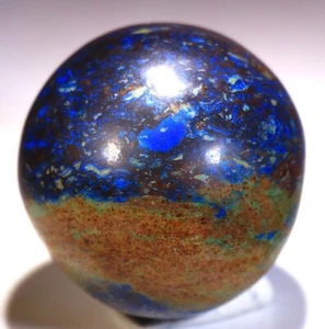 235 g 2.1" Sharp Polished Azurite Malachite Chrysocolla Sphere, Peru! AZS181 - Picture 1 of 6