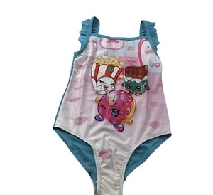 Shopkins Kinder Mädchen Einteiler Badeanzug Mehrfarbig Blau Bademode Größe 7 - Bild 1 von 7