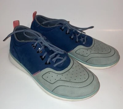 Superfeet Women’s 8 Beech Sneakers Leather Casual Comfort Navy Gray Lace Up - Image 1 of 4