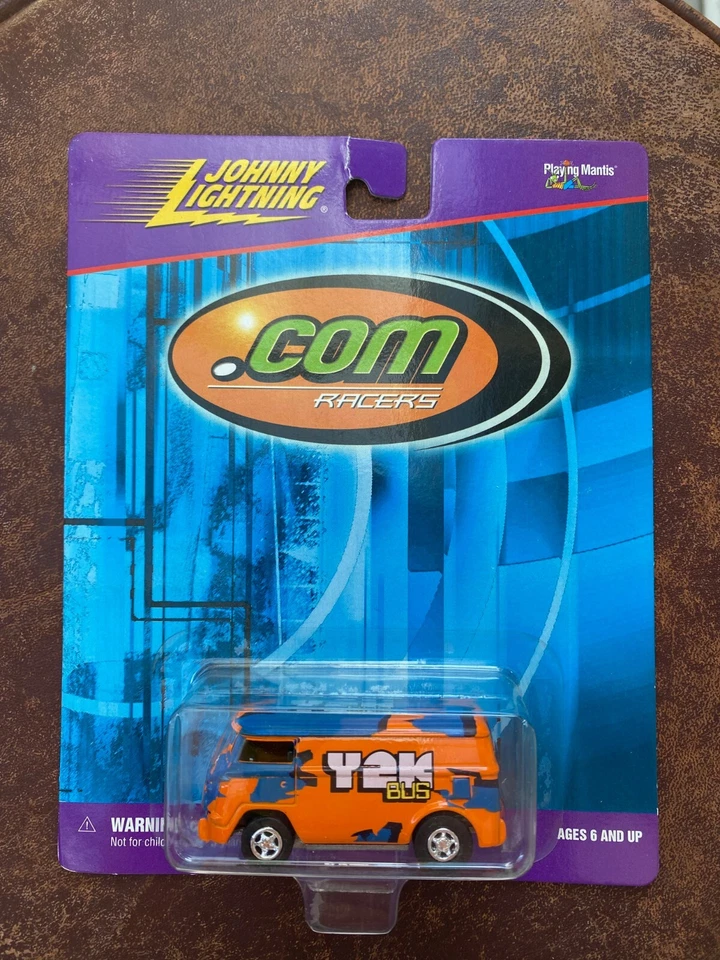 Johnny Lightning 1999 .com Racers Volkswagen Kombi Y2K Bus 1/64 Orange VW #2 - Image 1 of 4
