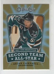 08/09 OPC San Jose Sharks Brian Campbell Second Team All-Star card #2ND-BC - Picture 1 of 2