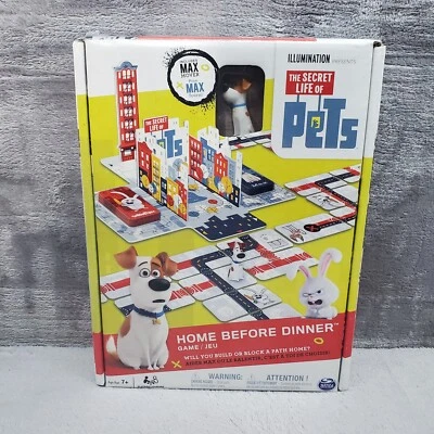 The Secret Life Of Pets Home Before Dinner Board Game with Max Dog Figure  - Image 1 of 4