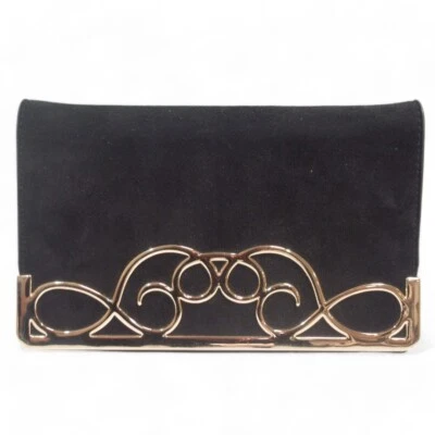 Women's Dune Shoulder Bag Black/Gold Chain Strap 25x16cm Fashion Accessory - Image 1 of 4