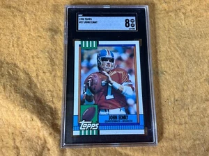 O11-49 FOOTBALL CARD - JOHN ELWAY - DENVER BRONCOS - 1990 TOPPS - #37 - GRADE 8 - Bild 1 von 5