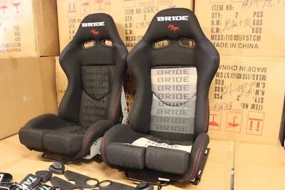1x Bride Stradia Fiberglass Grey/Black Gradient, ADR apprv Car Racing Sport seat - Image 1 of 4