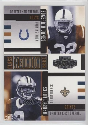 2005 Playoff Honors Class Reunion Aaron Brooks Edgerrin James #CR-7 HOF - Image 1 of 2