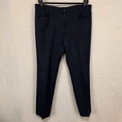 Vintage Levi's Pants Mens 40x34 Navy Dacron Polyester Made In USA Black Gold Tag - Image 1 of 4