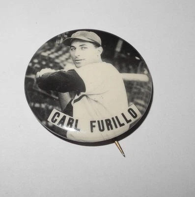 1950's Baseball Carl Furillo Brooklyn Dodger World Series Souvenir Pin Button - Image 1 of 2