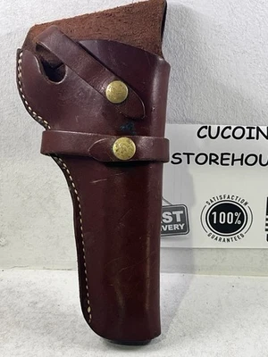 Винтажная кожаная кобура для бедер Red Head 90016 6 дюймов - для правой руки ~ ХОРОШАЯ! - Изображение 1 из 4