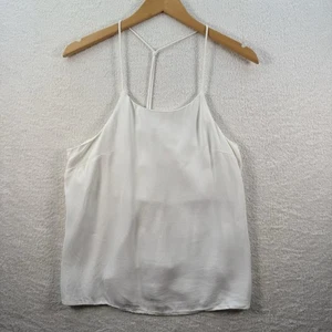 H&M Strappy Cami Top Size UK 8 Colour White Sleeveless Tank Spaghetti Straps - Picture 1 of 10