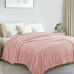 King Size Flannel Fleece Blanket, Super Soft Velvet Plush Bed Blanket, Fuzzy ... - Picture 1 of 9