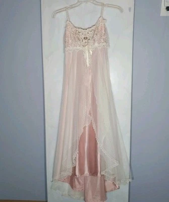 Vestido Loralie Vintage Tamanho 4 Renda Tule Chiffon Bordado Fairycore Romântico  - Imagem 1 de 4
