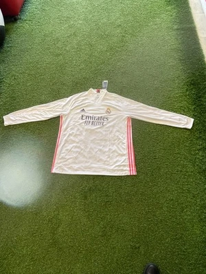 Camiseta Adidas Real Madrid local LS (L) 2020-21 (defectuosa) blanca/rosa Foto 1 de 4