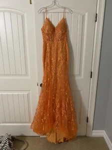 Ellie Wilde VIP Fashion Orange Dress Size 2 Unworn With Tags Retail $579 😳 Prom - Picture 1 of 3