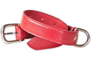 Rimbaldi® Hundehalsband aus Leder für Hunde mit 35-45 cm Halsumfang in Rot